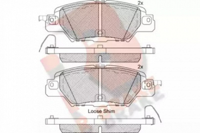 R BRAKE rb2258 -  Комплект тормозных колодок, дисковый тормоз